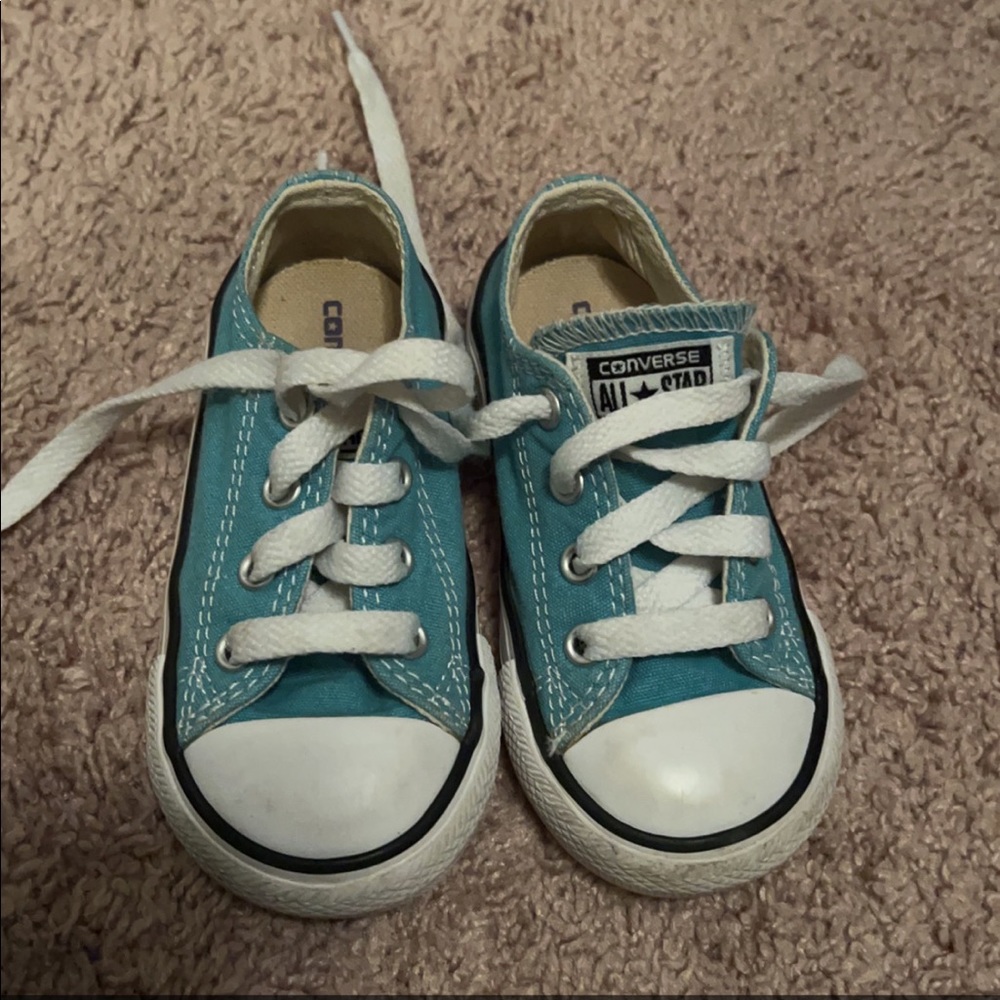 Teal Toddler Converse Sz 6